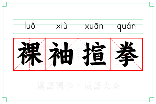 裸袖揎拳