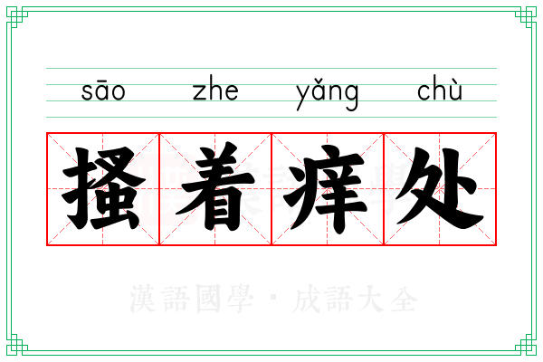 搔着痒处