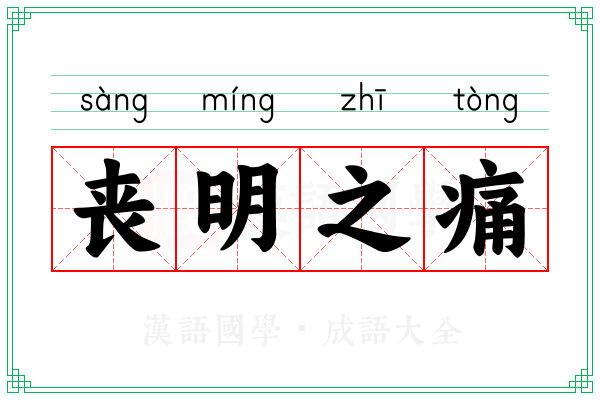丧明之痛