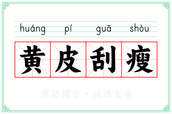黄皮刮瘦