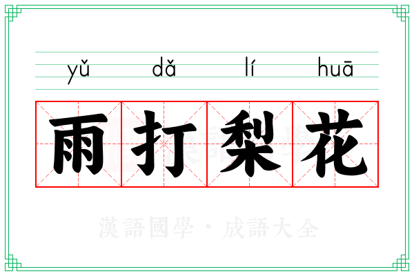 雨打梨花