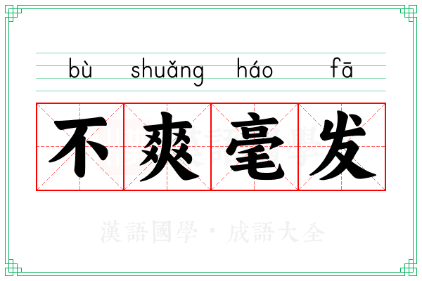 不爽毫发
