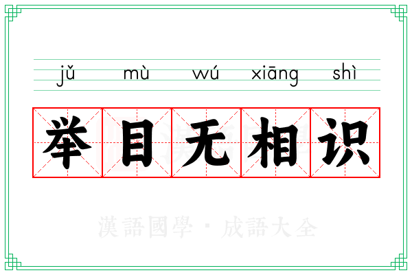 举目无相识