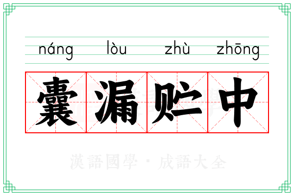 囊漏贮中