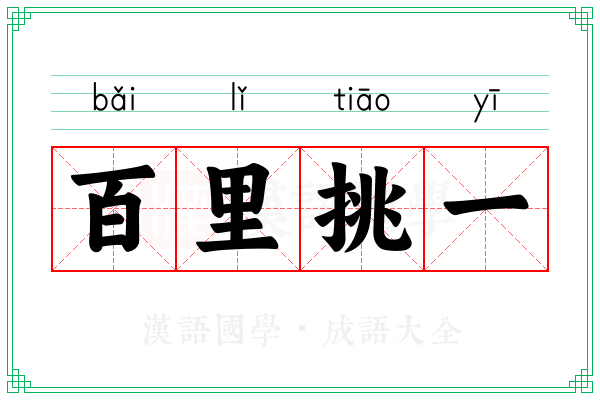 百里挑一
