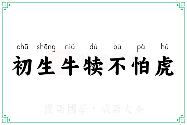 初生牛犊不怕虎