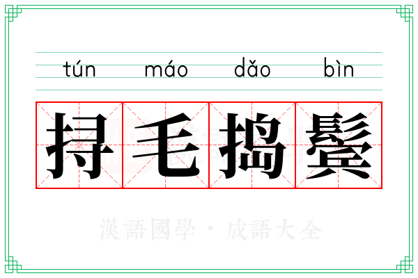 挦毛捣鬓