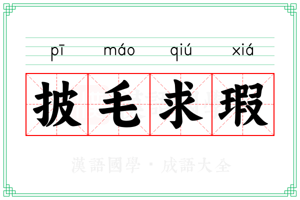 披毛求瑕