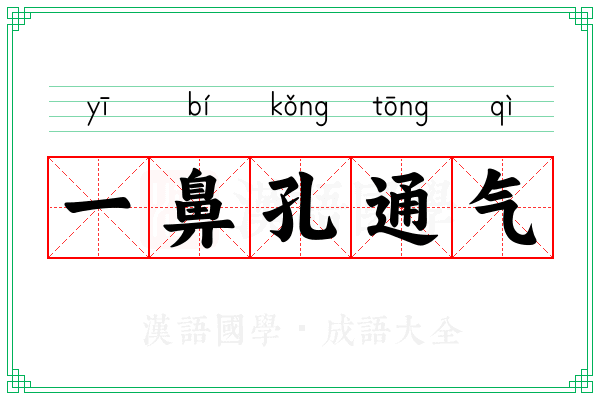 一鼻孔通气
