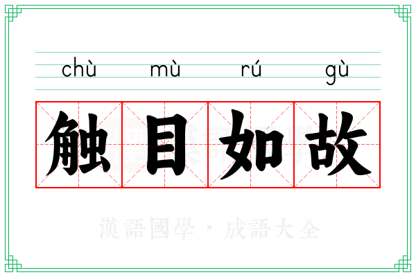 触目如故
