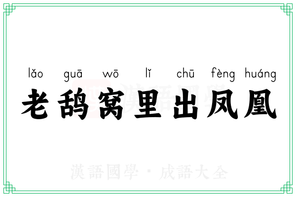 老鸹窝里出凤凰