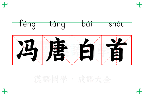 冯唐白首