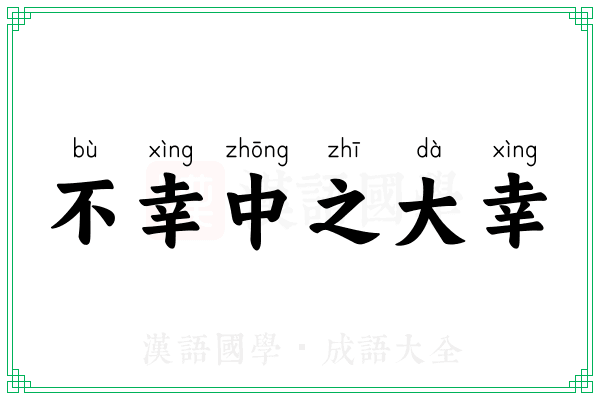 不幸中之大幸