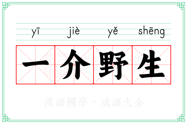 一介野生