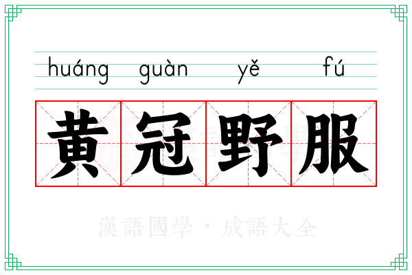 黄冠野服