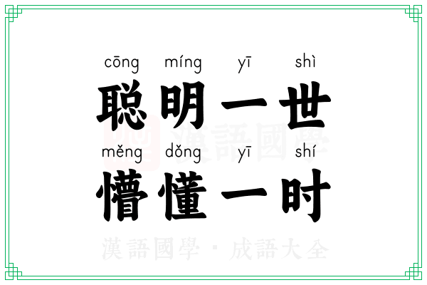 聪明一世，懵懂一时