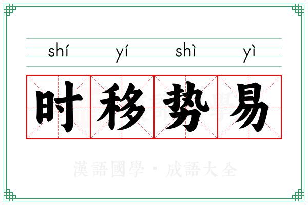 时移势易