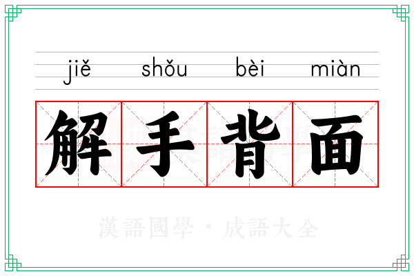 解手背面