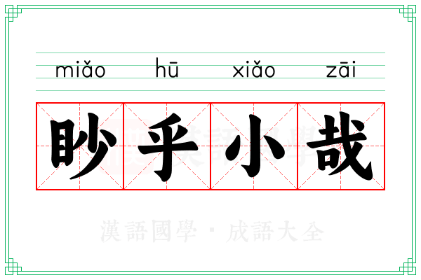 眇乎小哉
