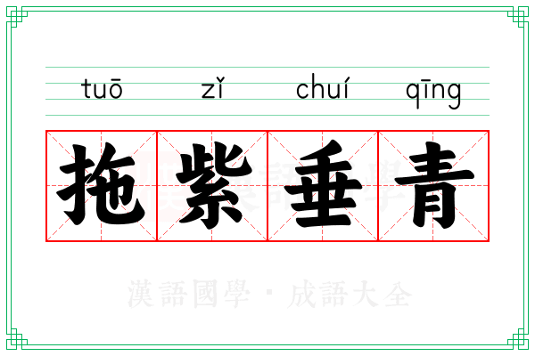 拖紫垂青