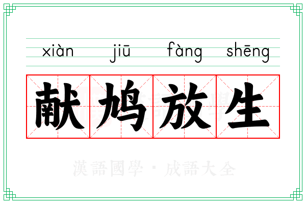 献鸠放生