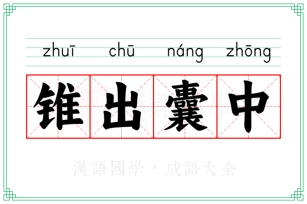锥出囊中