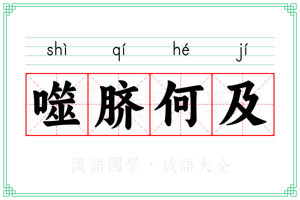 噬脐何及