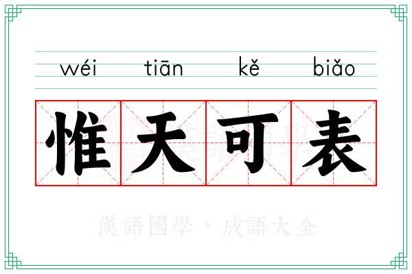 惟天可表