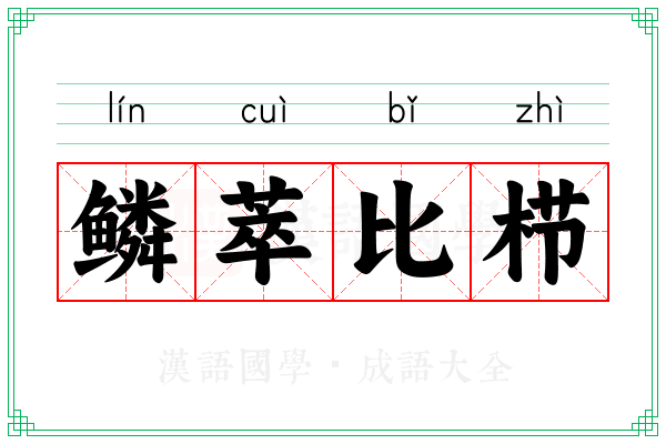 鳞萃比栉