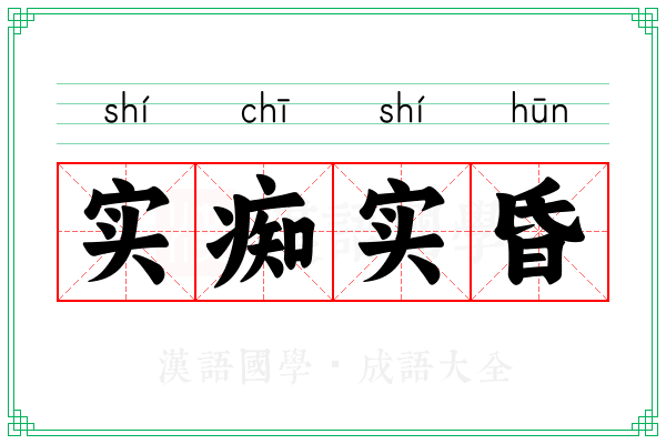 实痴实昏