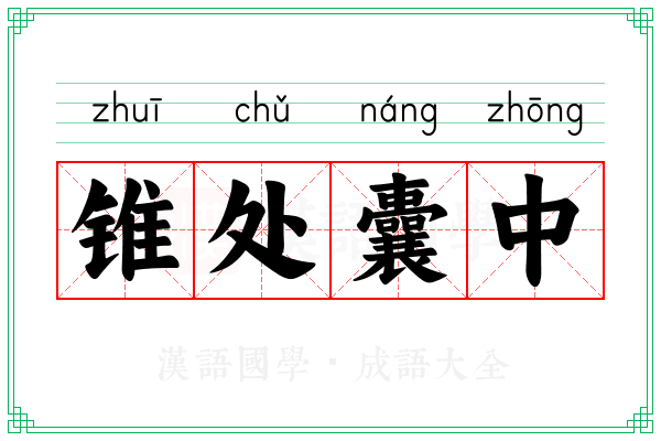 锥处囊中
