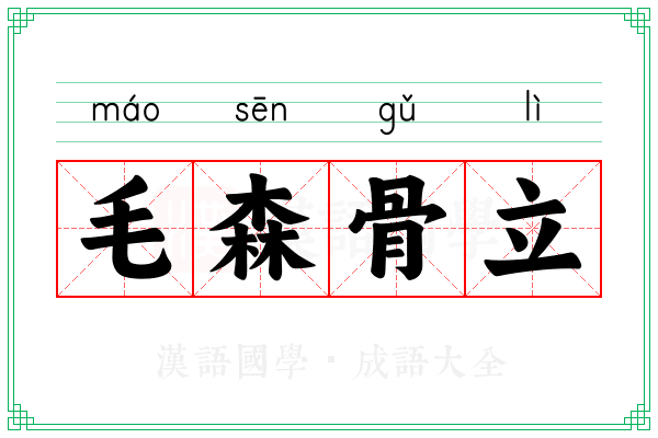 毛森骨立