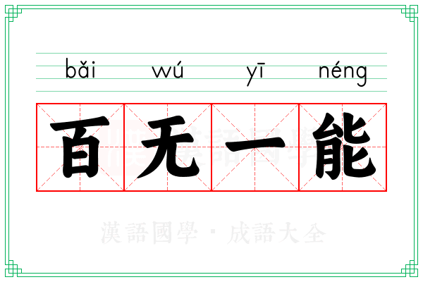 百无一能
