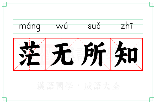 茫无所知