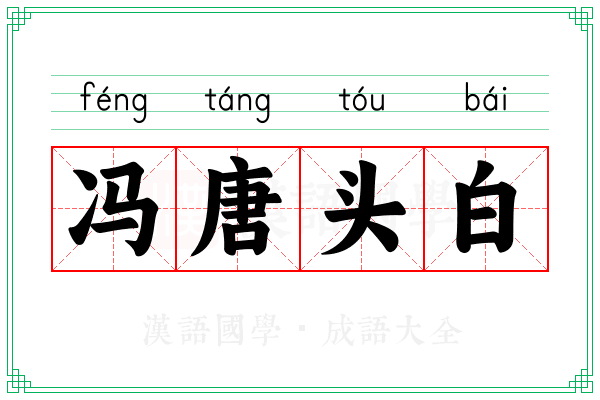冯唐头白