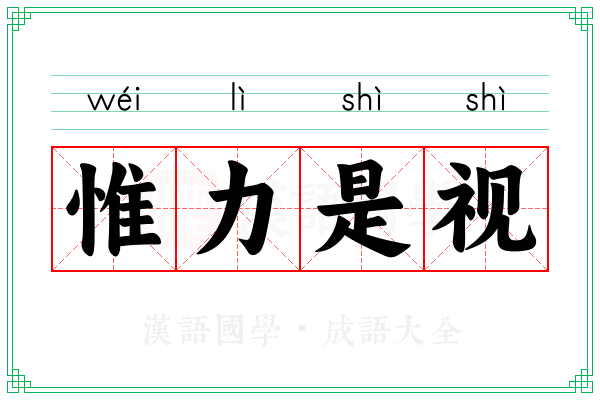 惟力是视