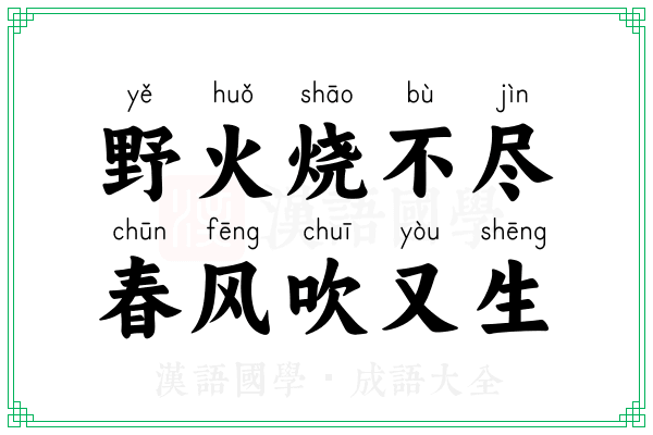 野火烧不尽，春风吹又生