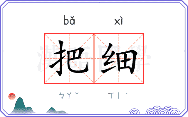 把细