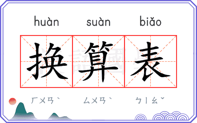 换算表
