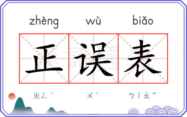 正误表