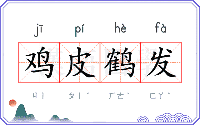 鸡皮鹤发