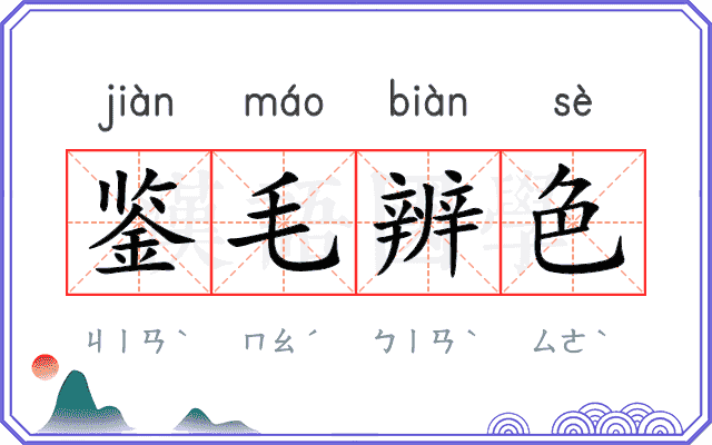 鉴毛辨色