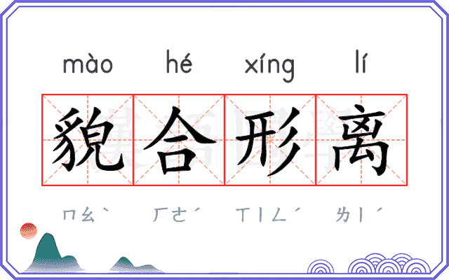 貌合形离
