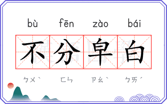 不分皁白