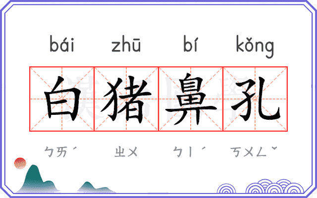 白猪鼻孔