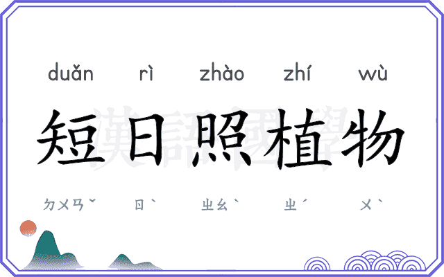 短日照植物