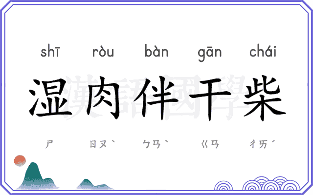 湿肉伴干柴